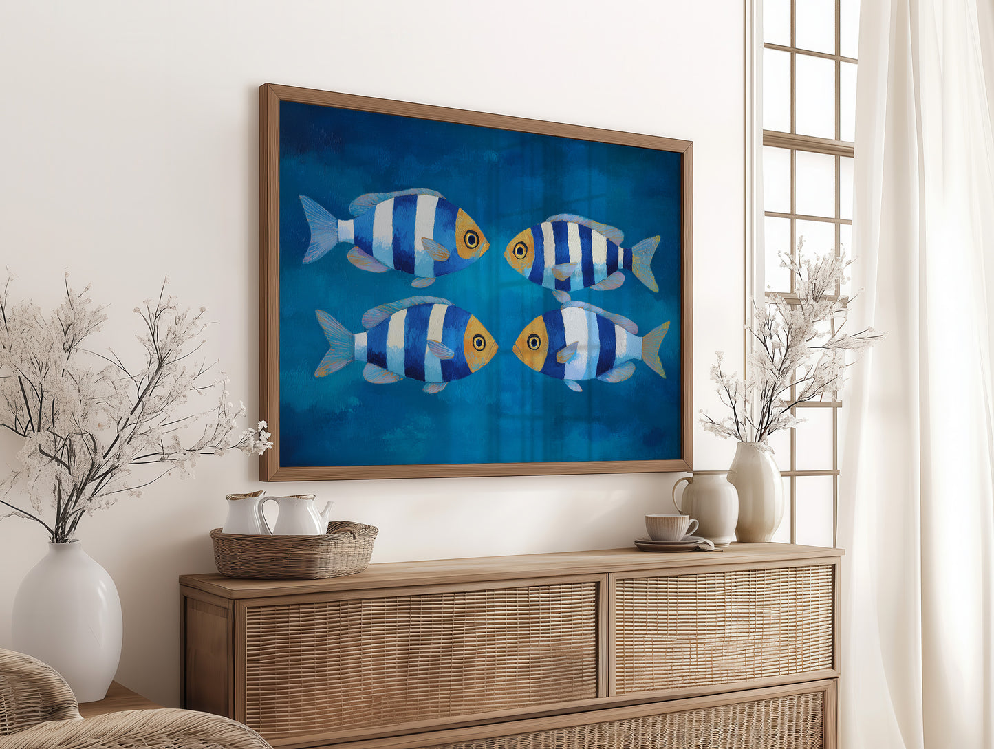 Striped Swimmers Meet At Sea