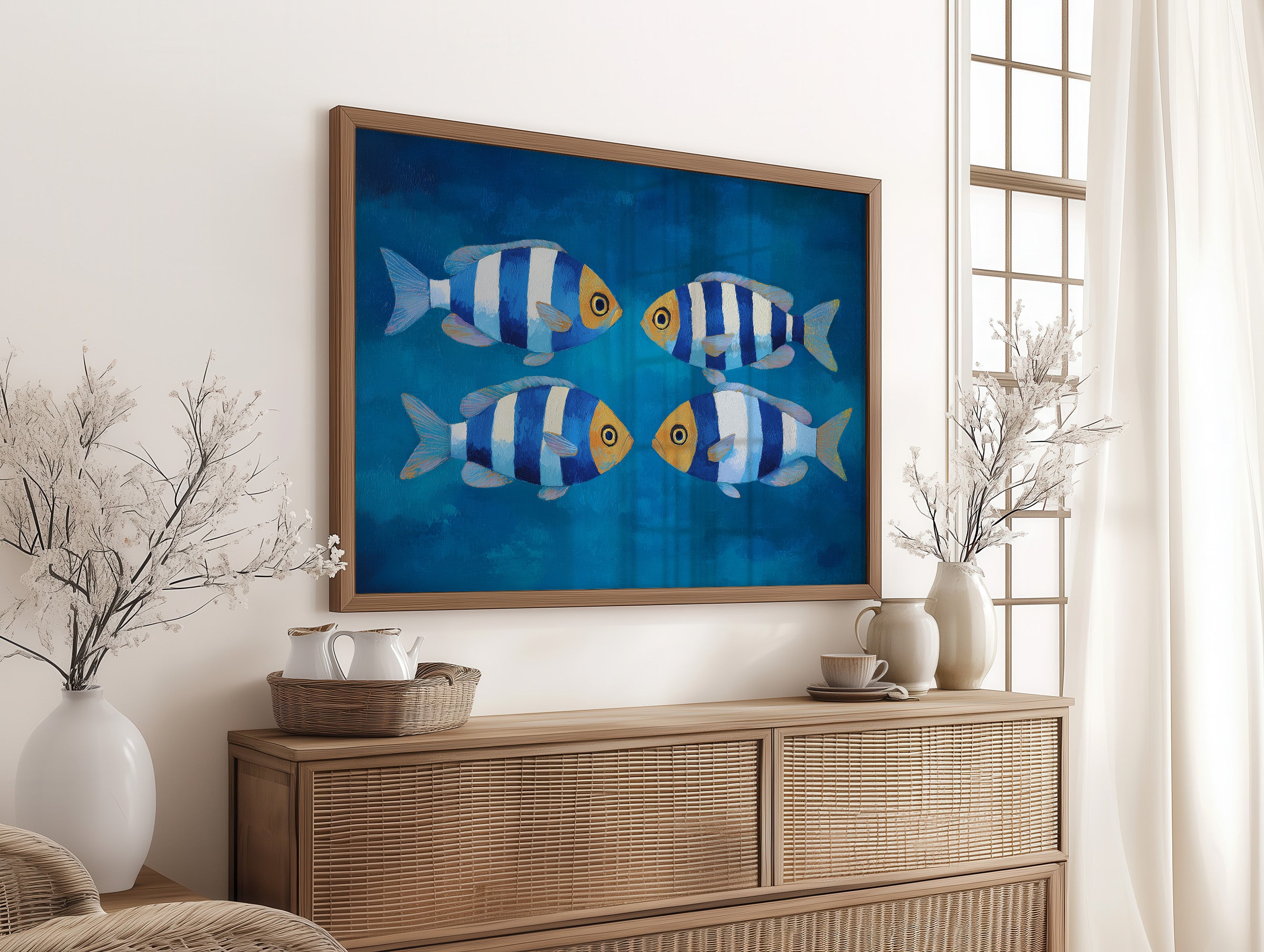 Striped Swimmers Meet At Sea