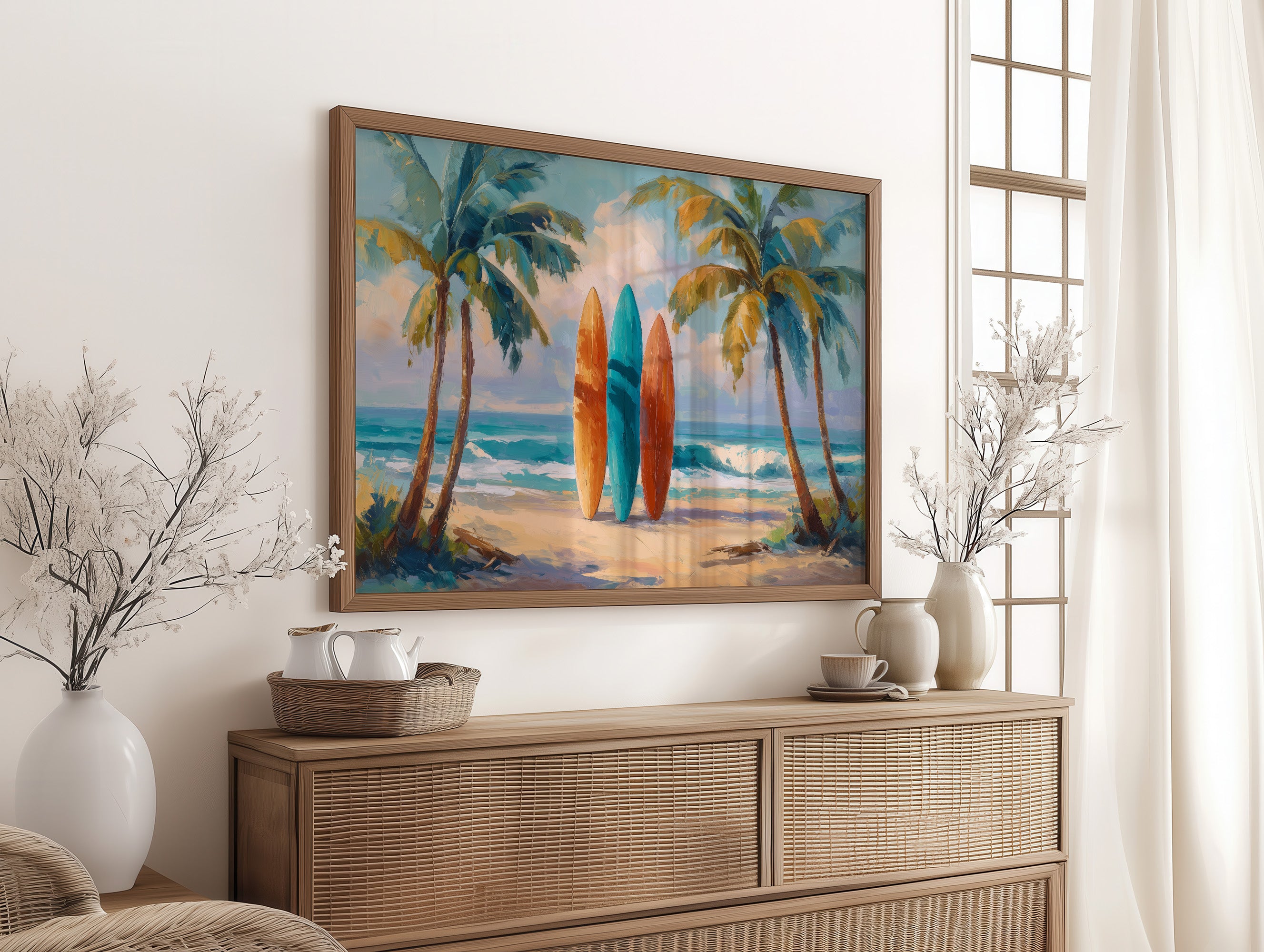 Surfboards Await Turquoise Tides