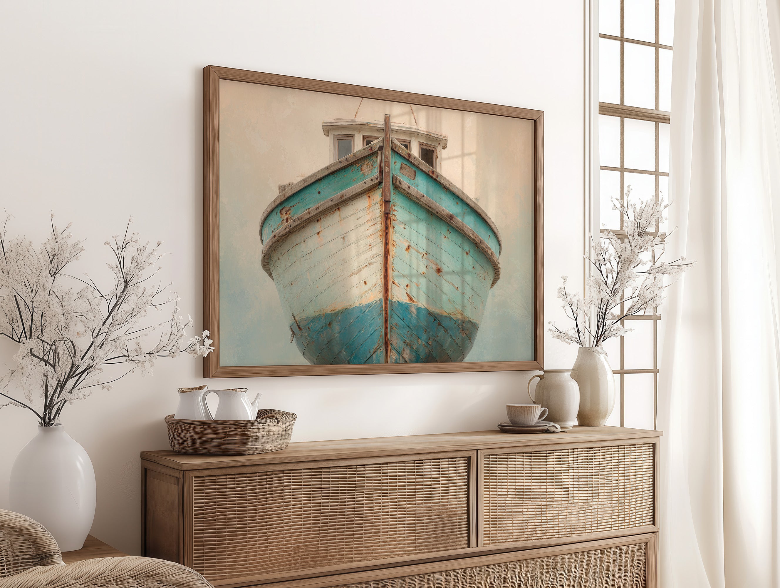 Weathered Vessel Awaits The Tide