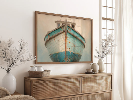 Weathered Vessel Awaits The Tide