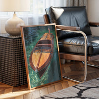 Mahogany Glides Through Emerald Waters