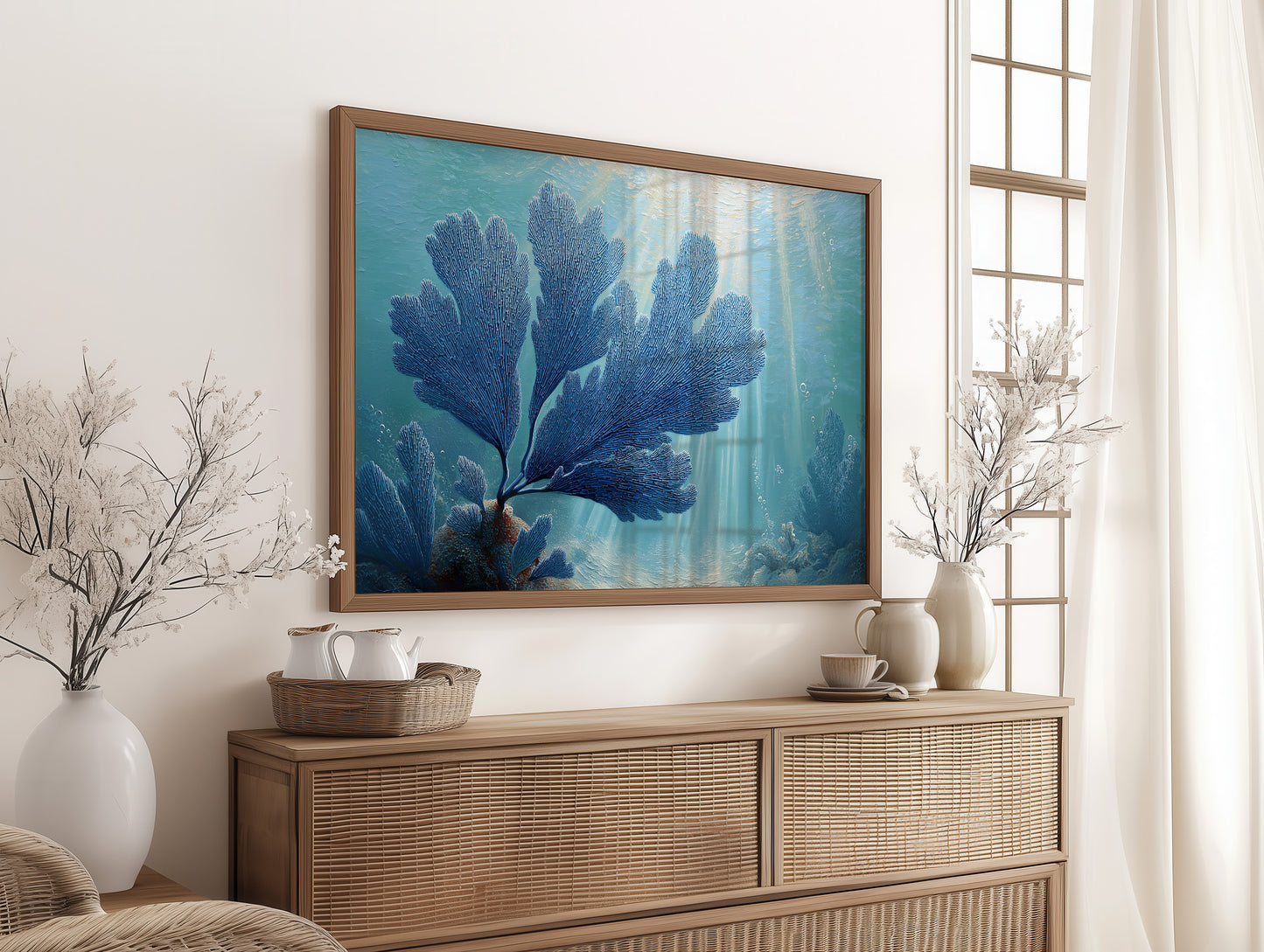 Blue Coral Dances With Light