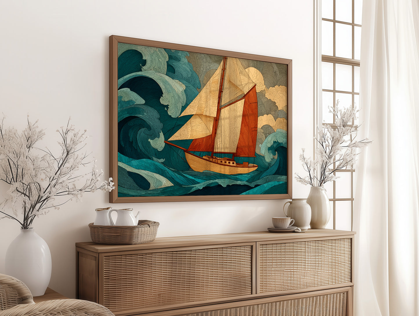 Sailing Through Teal Tempests