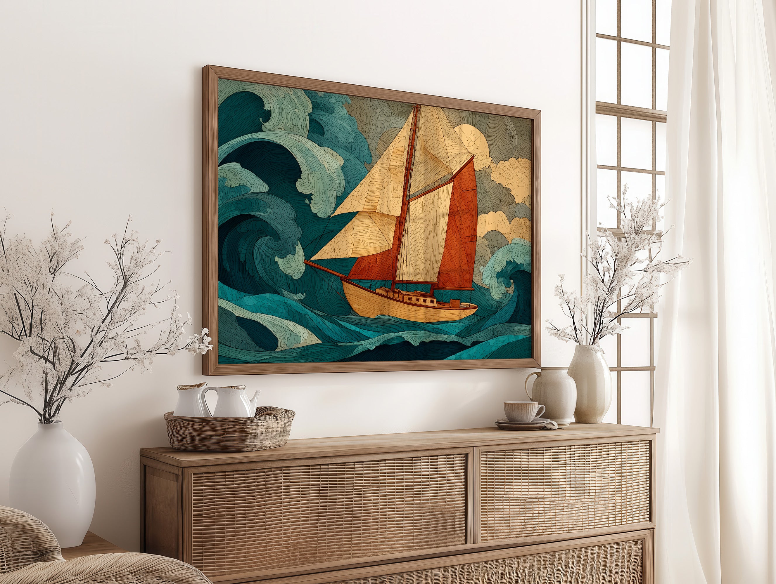 Sailing Through Teal Tempests