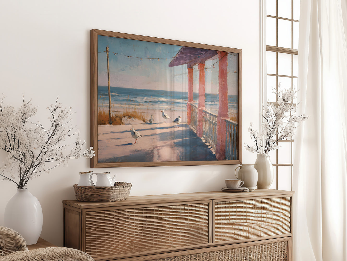 Pink Porch Meets Ocean Tides