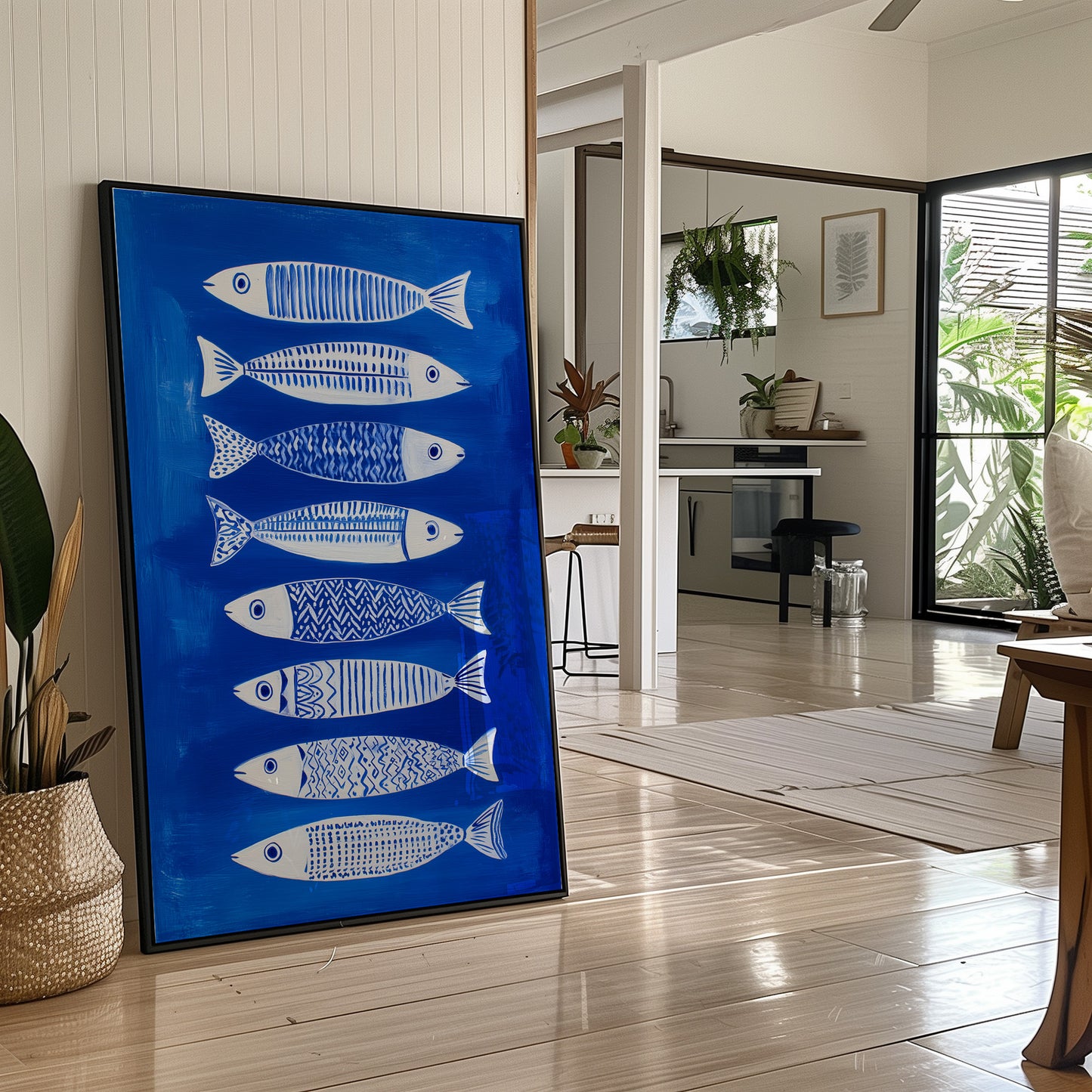 Cobalt Currents Harbor White Scales