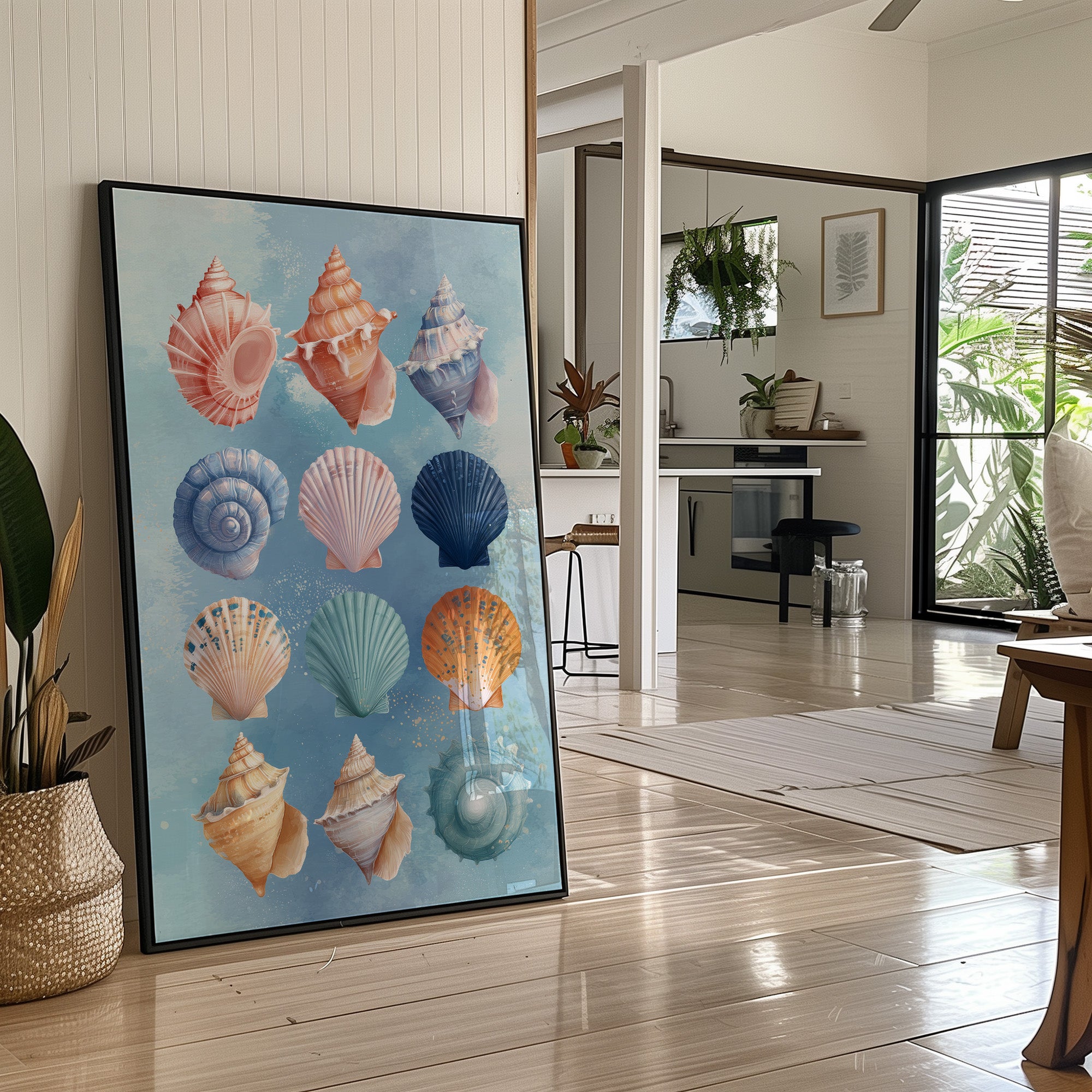 Coastal Treasures Against Azure Waves