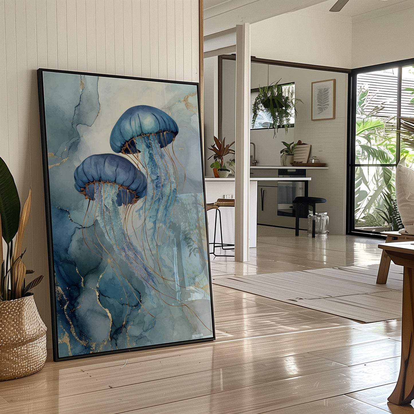 Cerulean Dancers in Liquid Cosmos