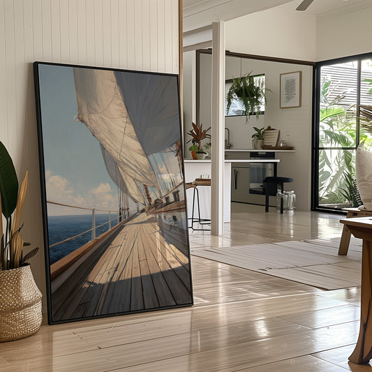 Horizon Whispers Through Canvas Sails