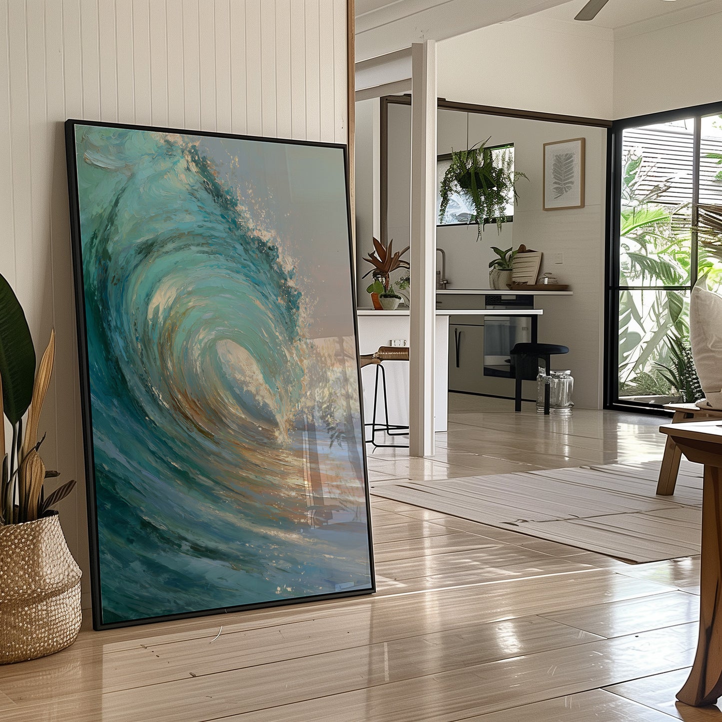 Teal Crescendo Captures Coastal Memory