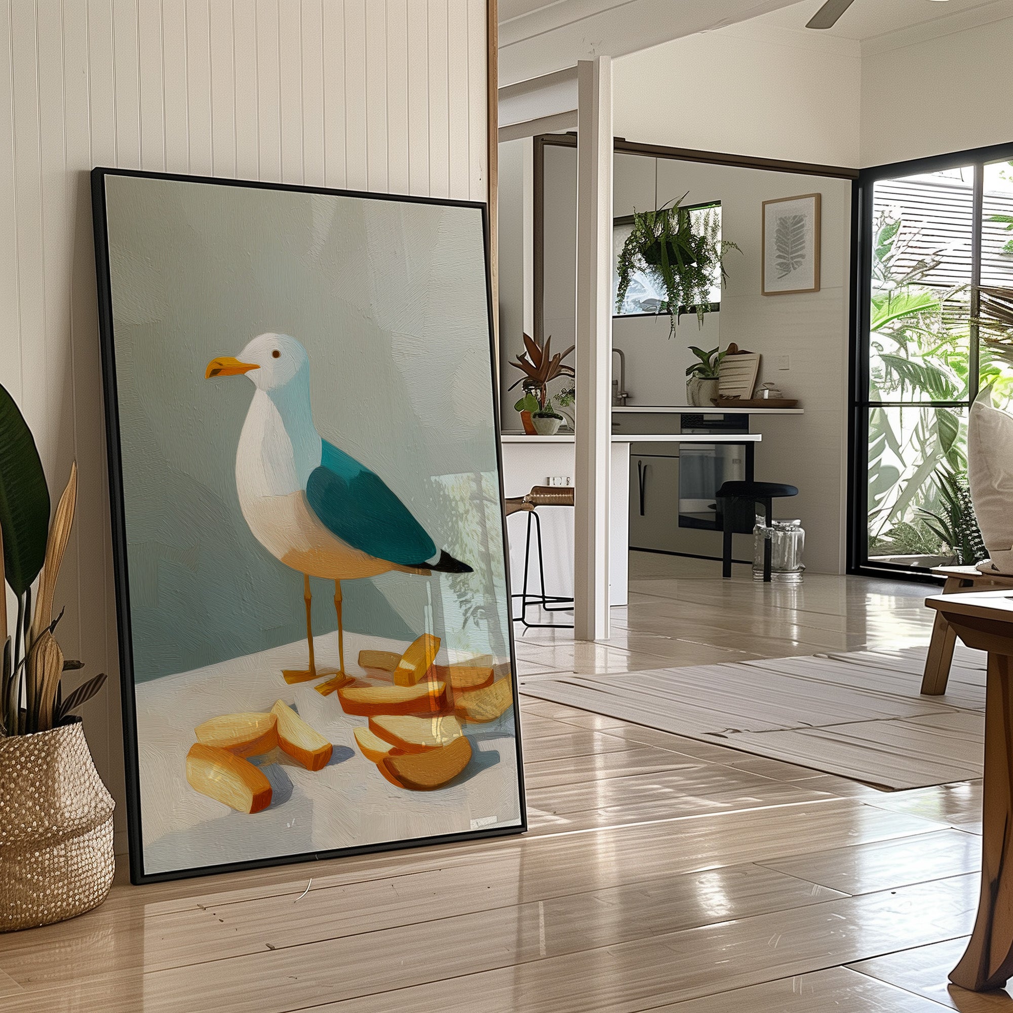 Shoreline Snack Among Bread Crumbs