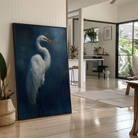 Midnight Watcher Against Indigo Depths