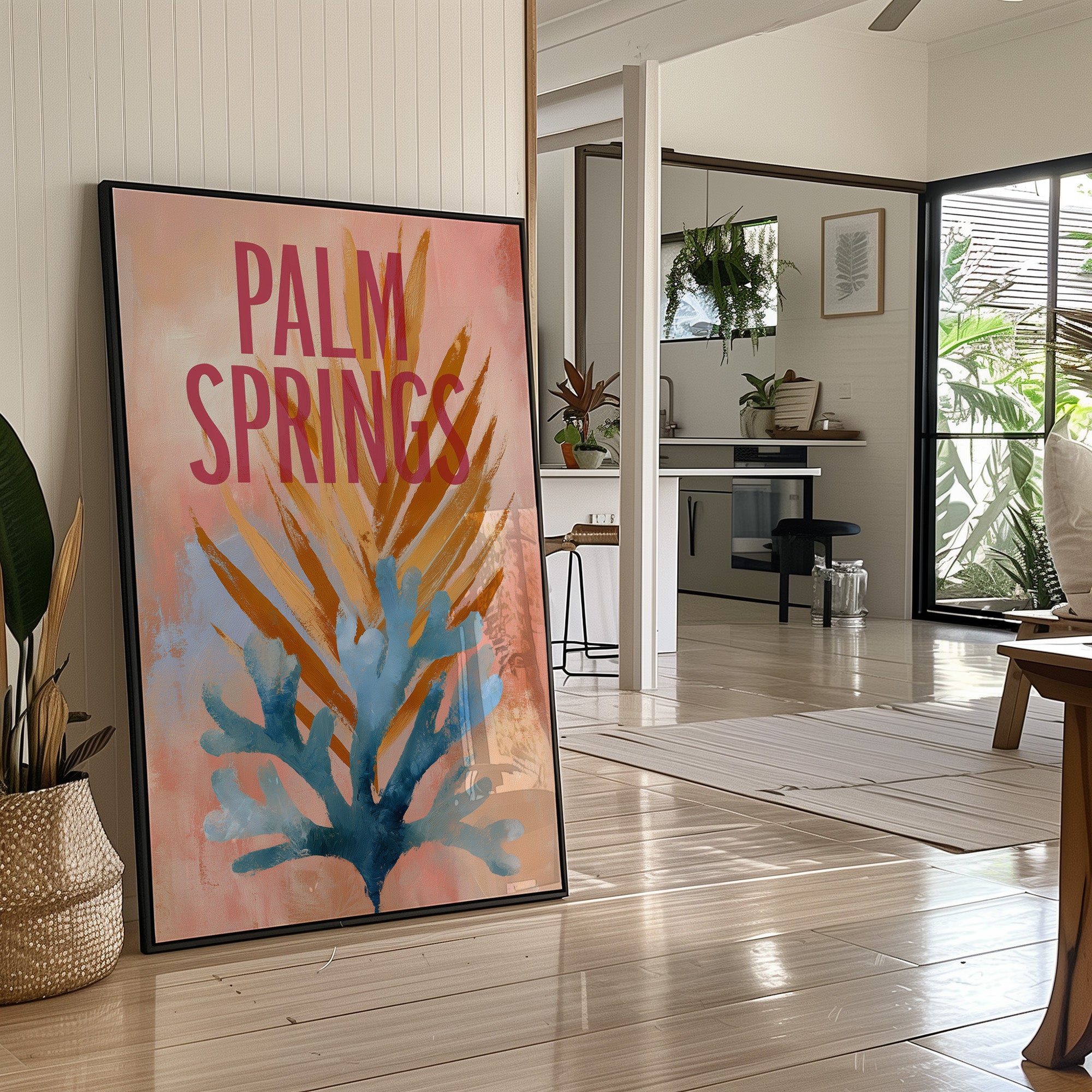 Desert Oasis Beckons In Coral Haze