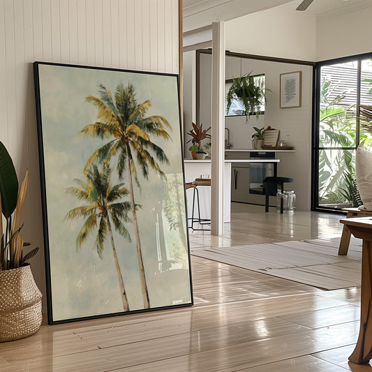 Coastal Whispers Against Mint Sky