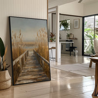 Shoreline Whispers Through Golden Reeds