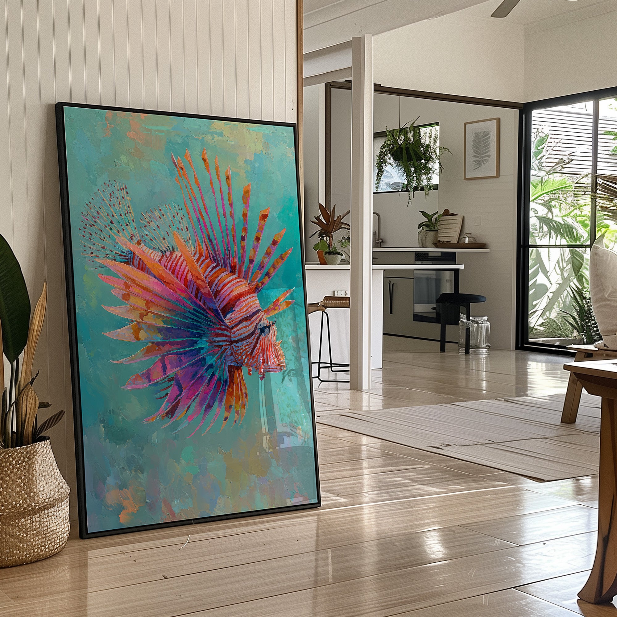 Vibrant Spines Pierce Aqua Depths