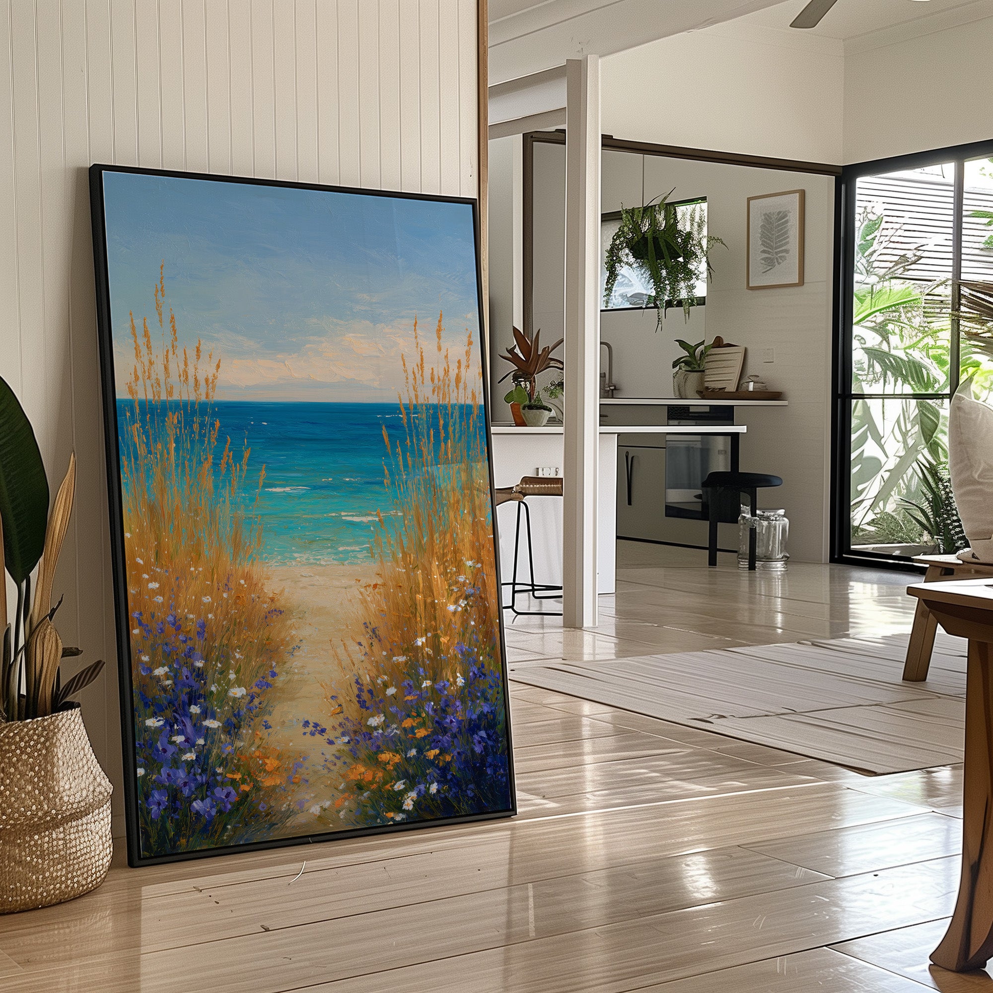 Shoreline Whispers Through Golden Reeds