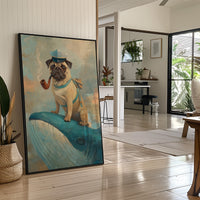 Nautical Pug's Whimsical Voyage