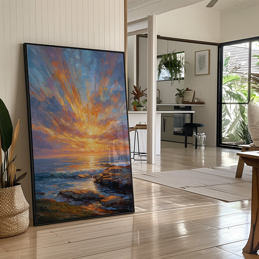 Coastal Symphony in Amber Light