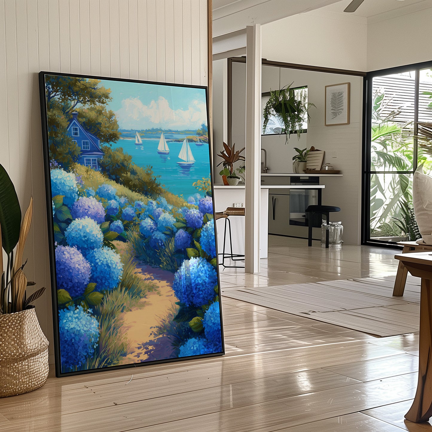 Hydrangea Path to Coastal Serenity