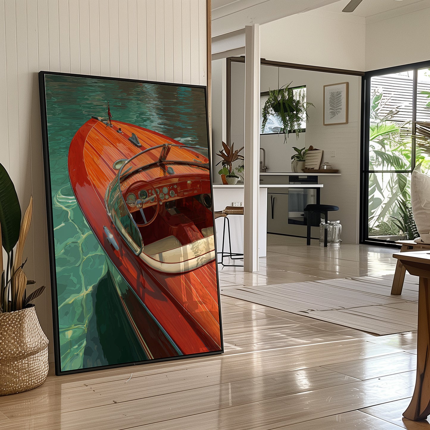 Mahogany Glides Through Emerald Waters