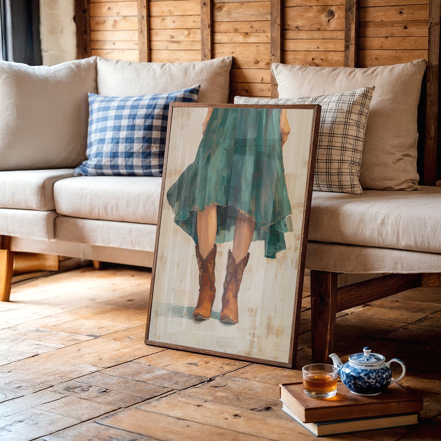 Emerald Twirl Meets Western Leather