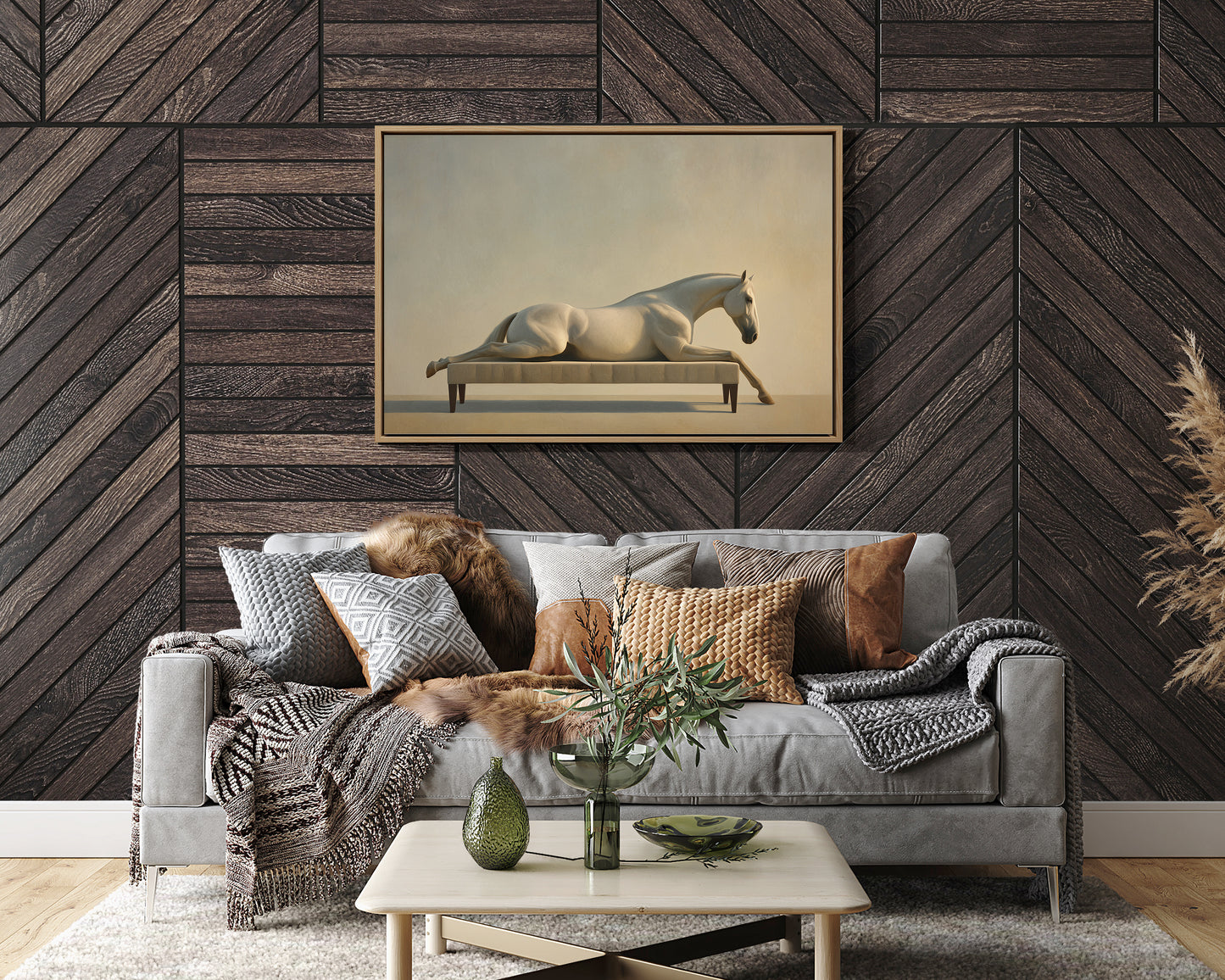 Equine Repose in Surreal Elegance