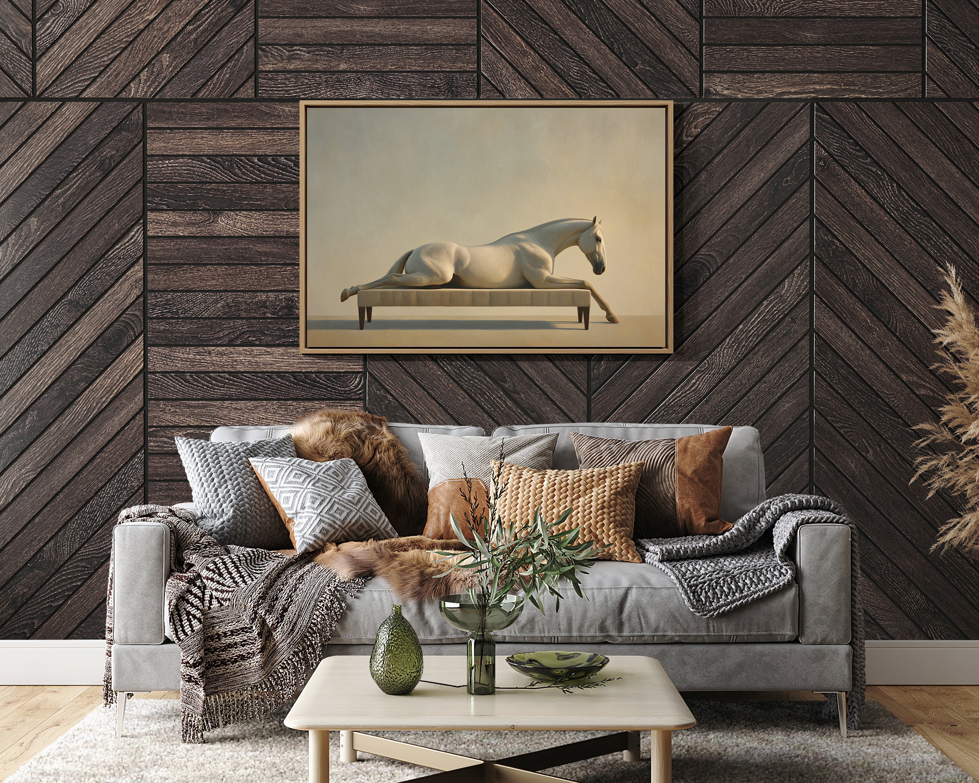 Equine Repose in Surreal Elegance