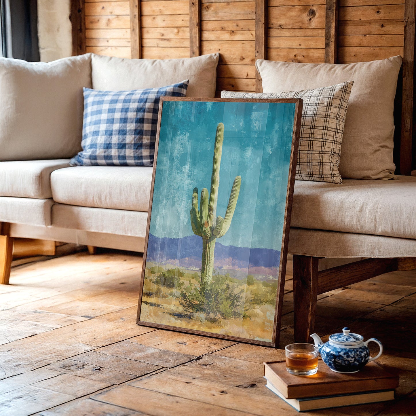 Desert Sentinel Against Turquoise Sky