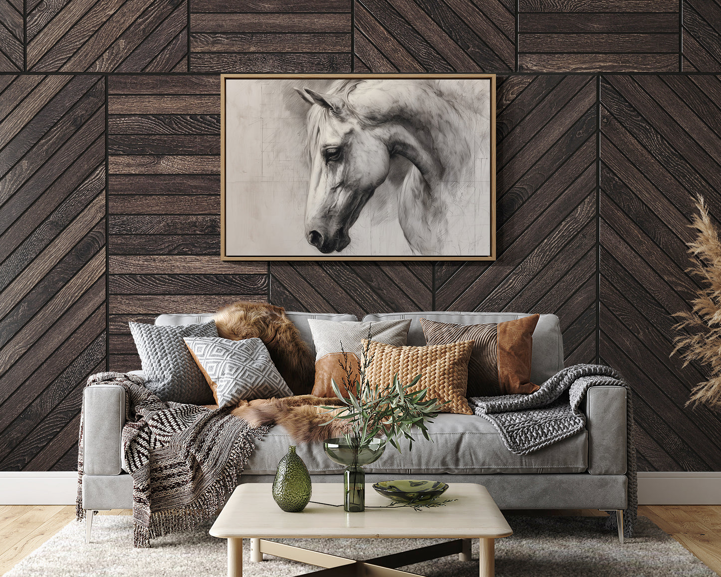 Equine Elegance in Charcoal Whispers