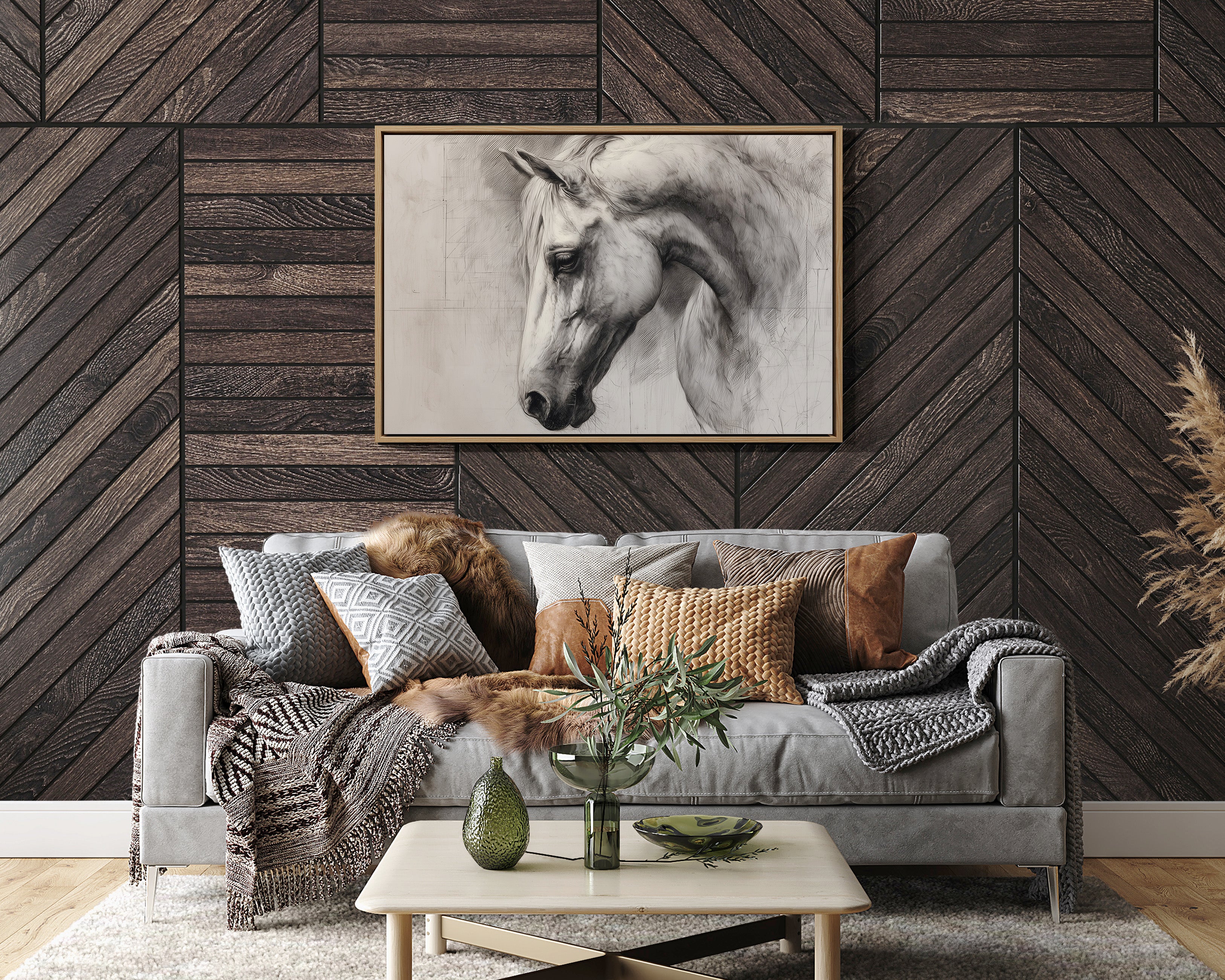 Equine Elegance in Charcoal Whispers