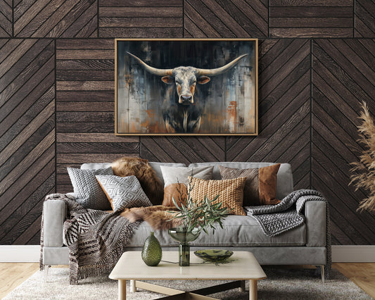 Majestic Horns Against Abstract Shadows