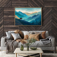 Teal Reverie Across Mountain Waves