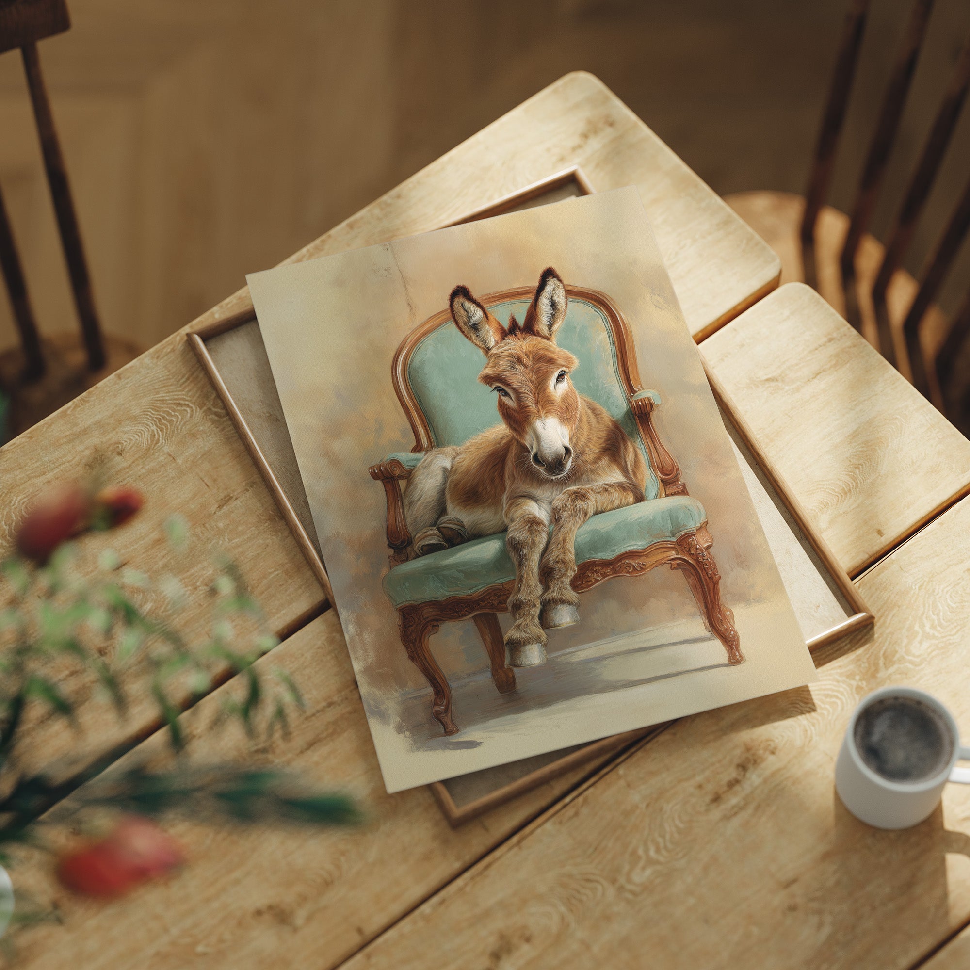 Regal Donkey Claims Velvet Throne