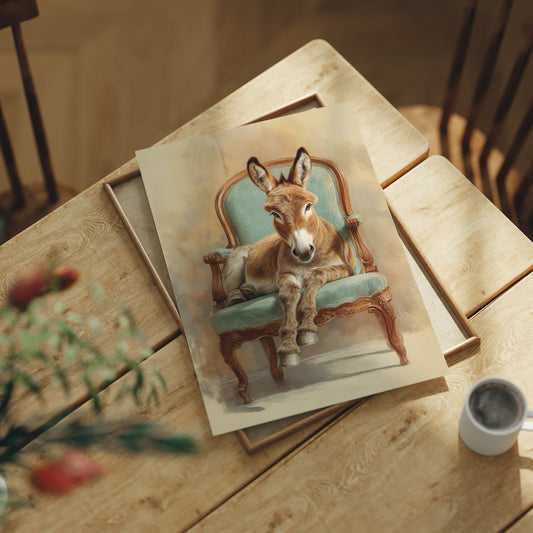 Regal Donkey Claims Velvet Throne