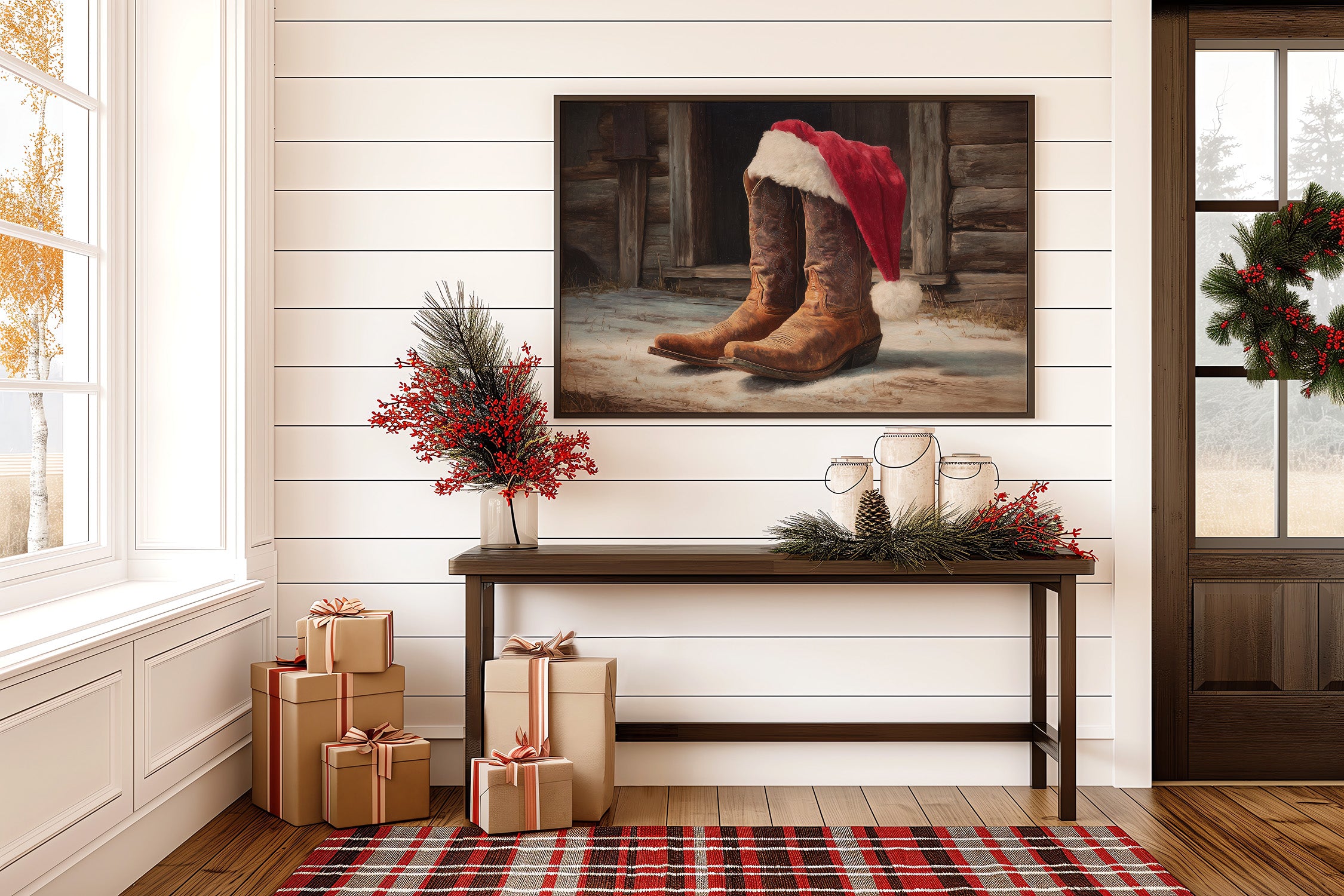 Rustic Holiday: Cowboy Boots Meet Christmas Spirit