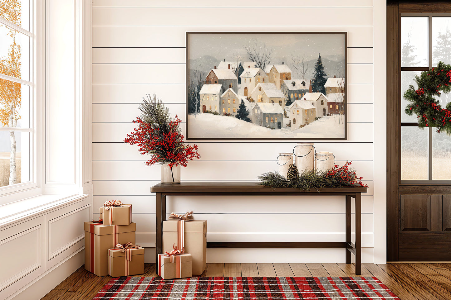 Silent Village Under Winter's Veil