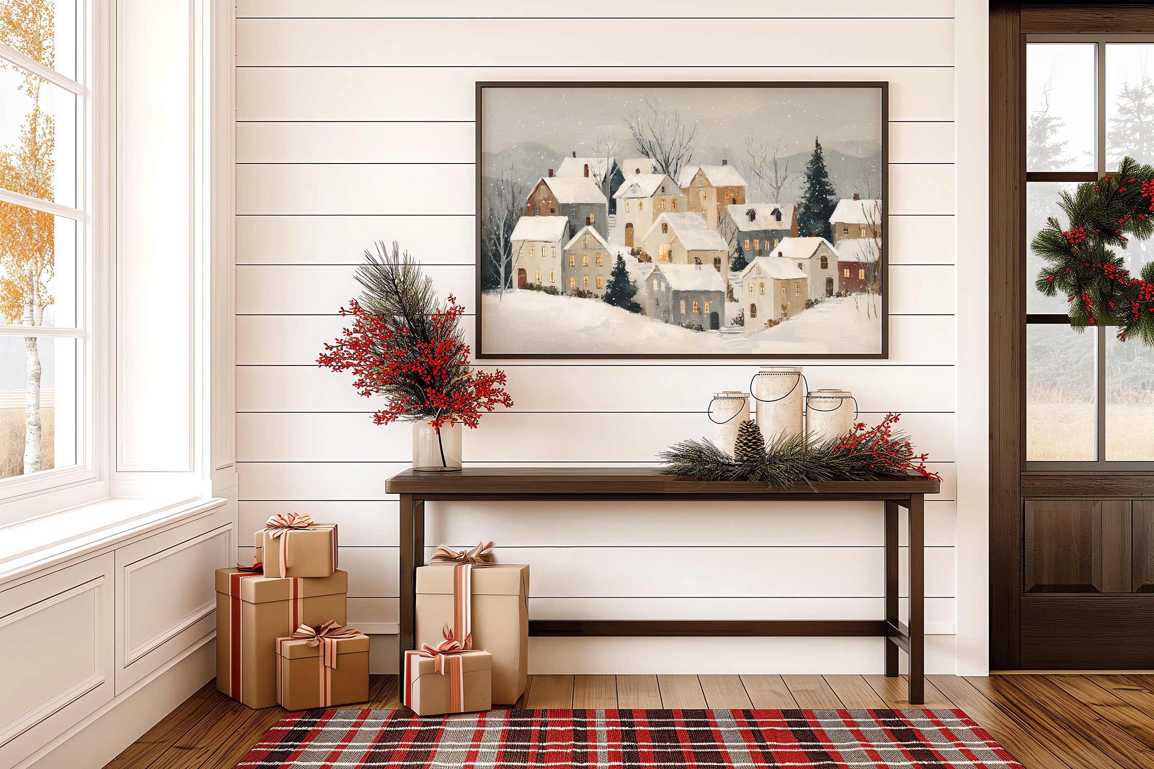 Silent Village Under Winter's Veil