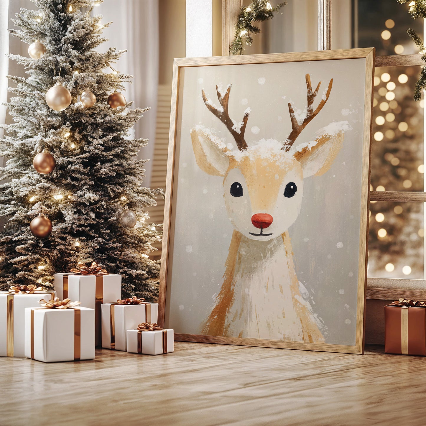 Snow-Dusted Christmas Reindeer