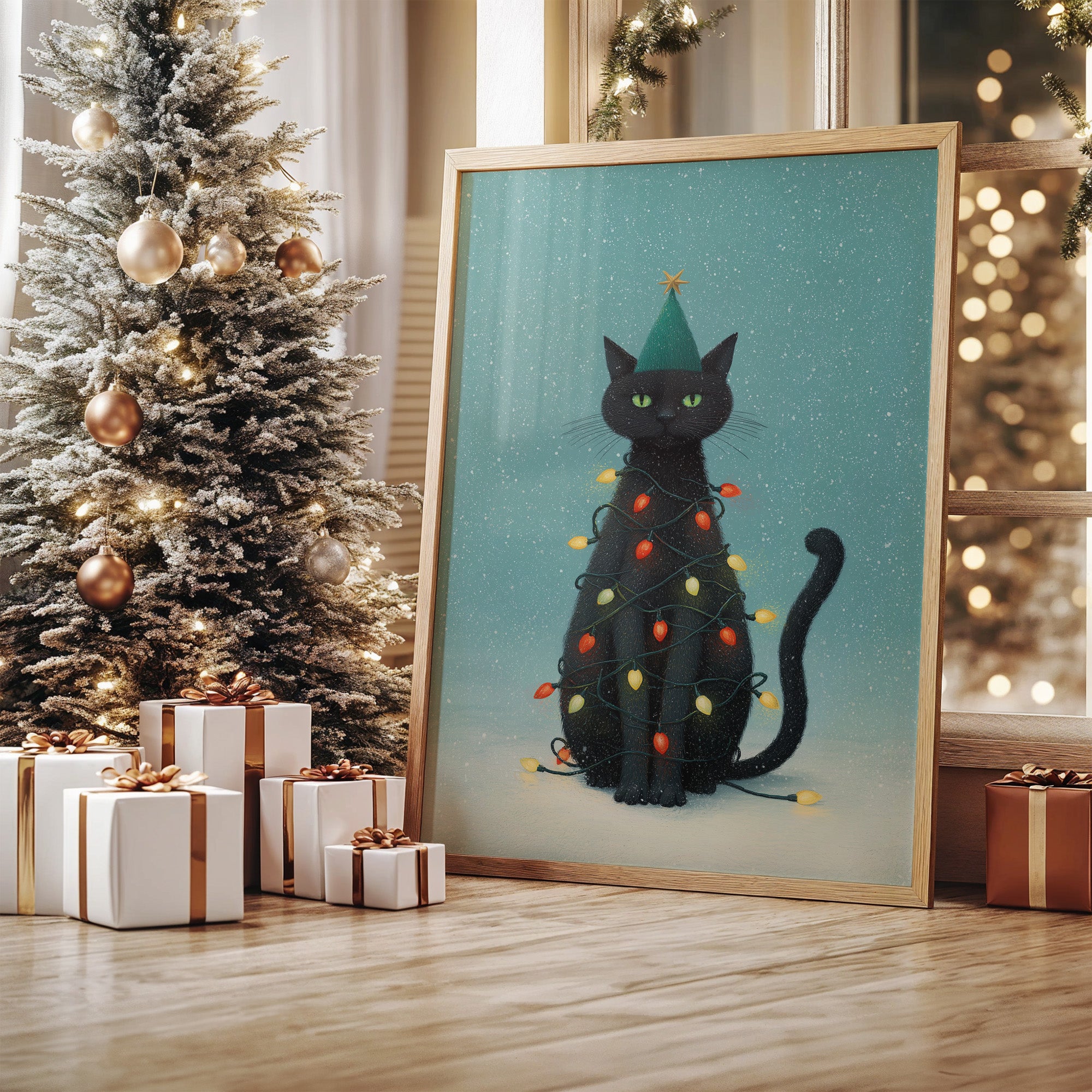 Festive Feline's Holiday Mischief