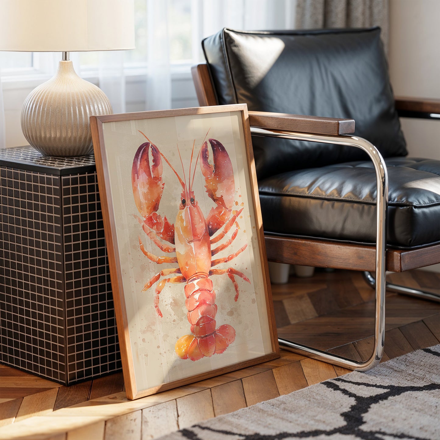 Crimson Tides: Watercolor Crustacean Study