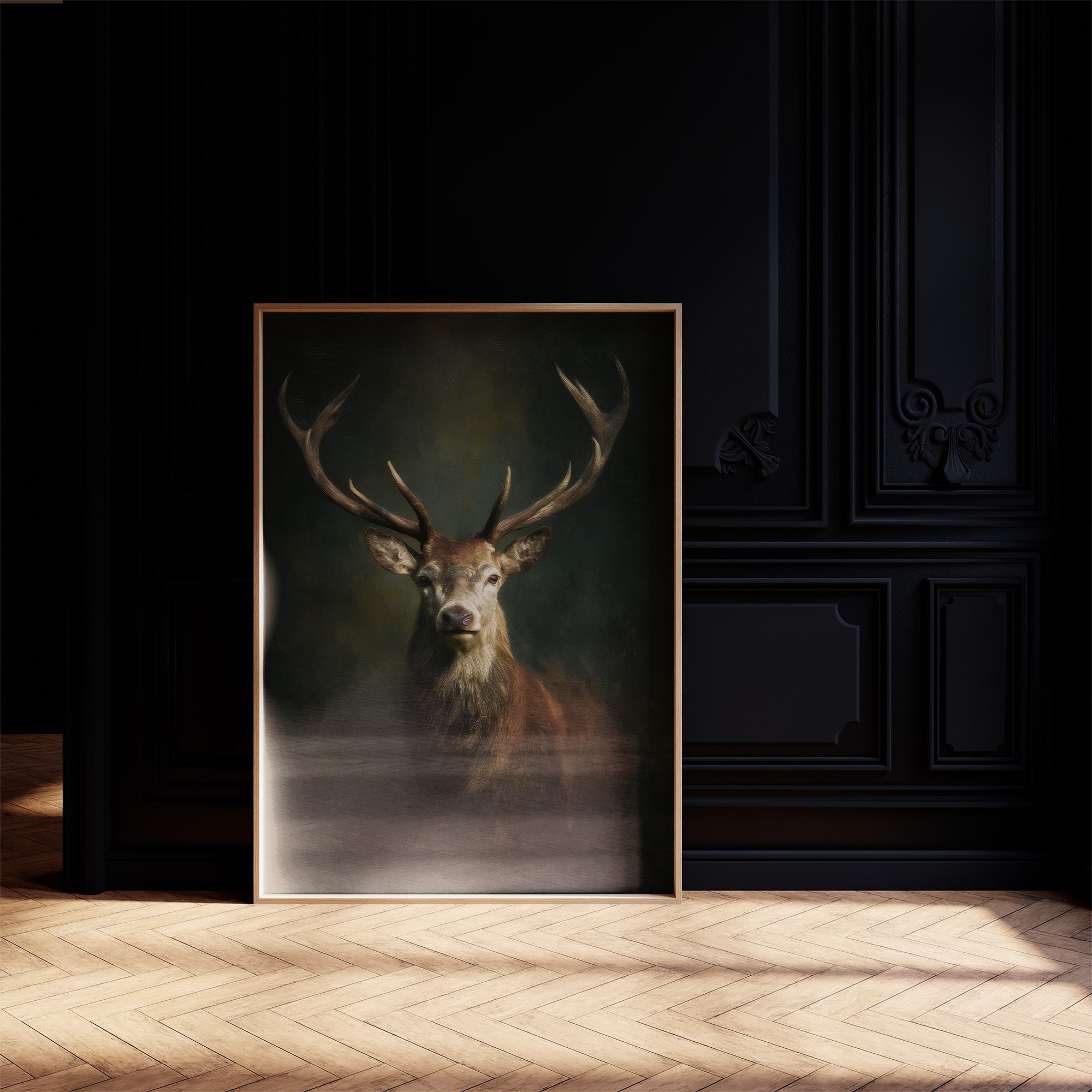 Antlers Against the Forest Depths