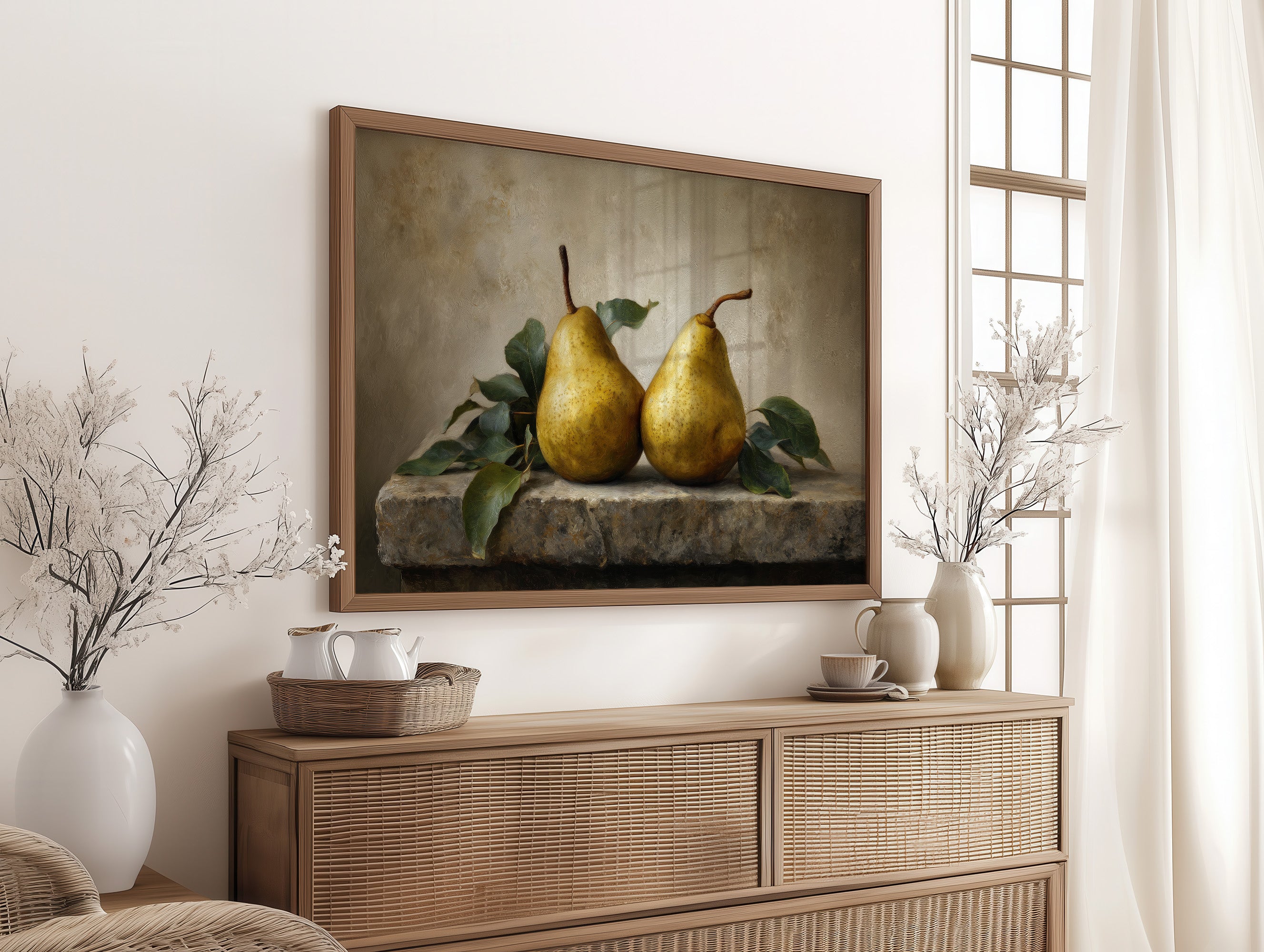 Golden Pears in Quiet Conversation