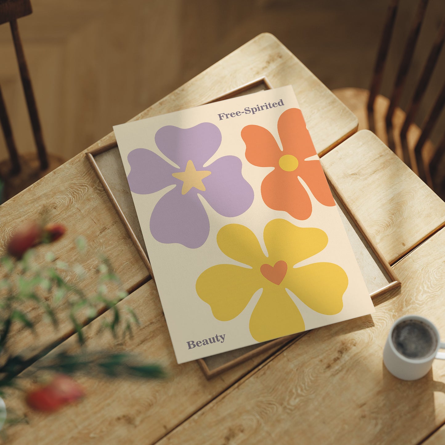 Blossoms of Joy: Retro Floral Symphony