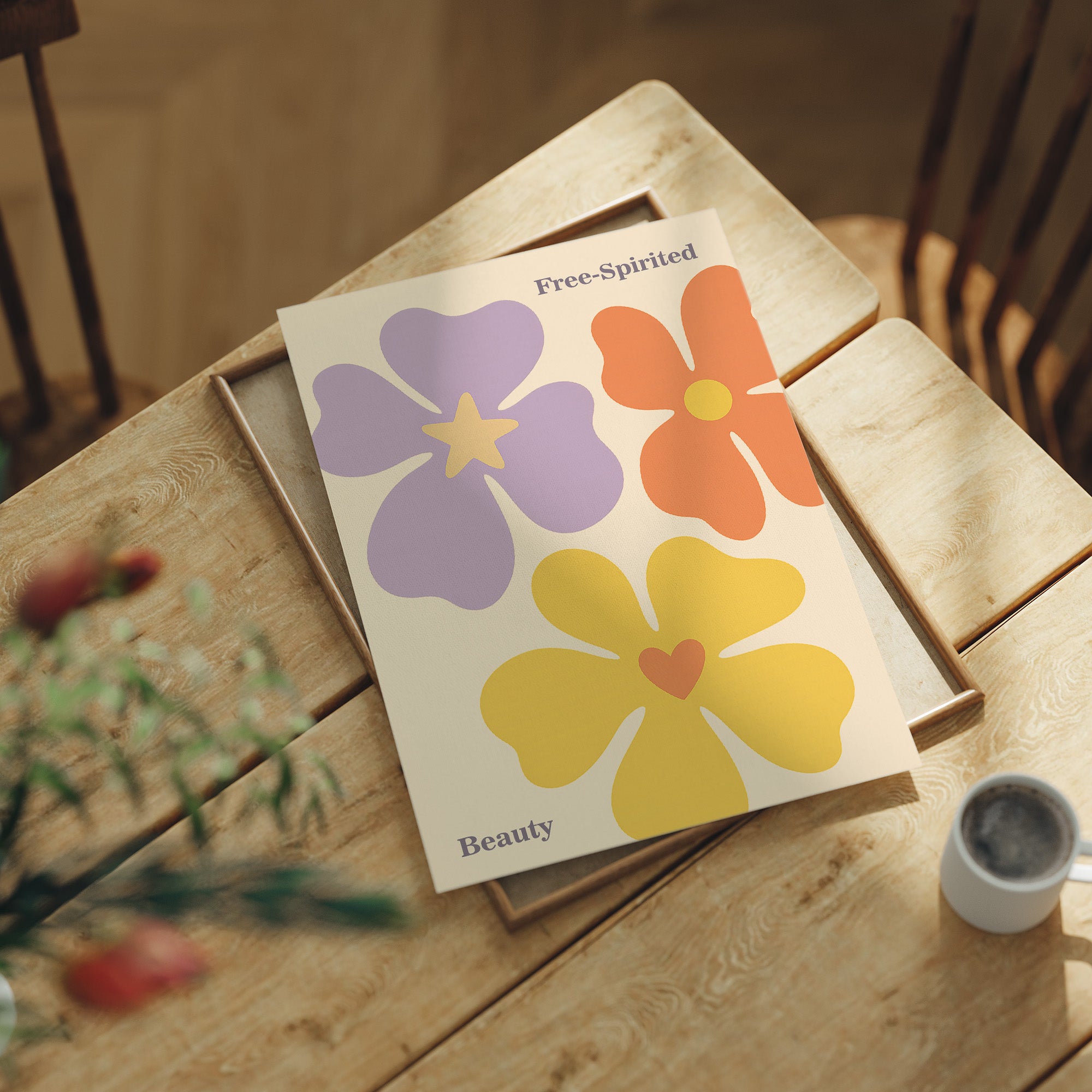 Blossoms of Joy: Retro Floral Symphony