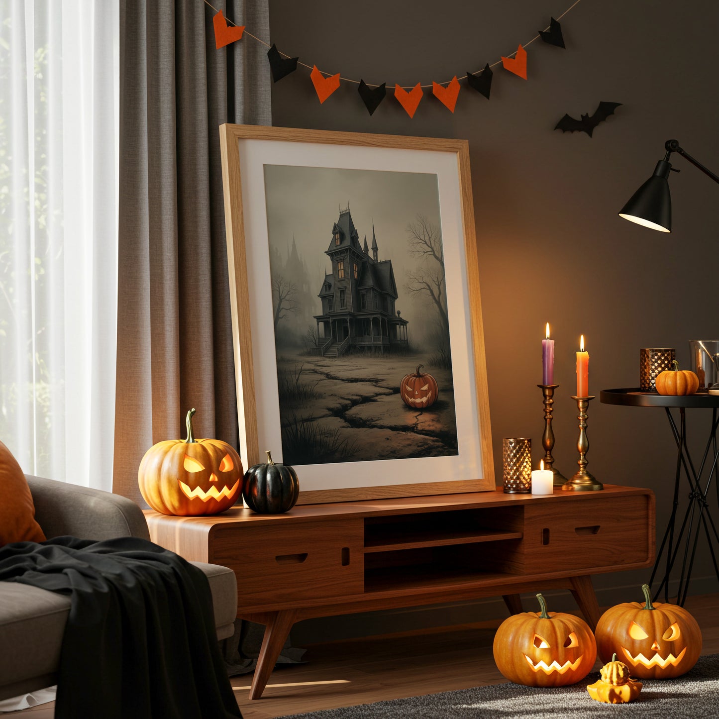 Lantern Watches Over Haunted Path