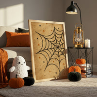 Starlit Webs On Vintage Parchment