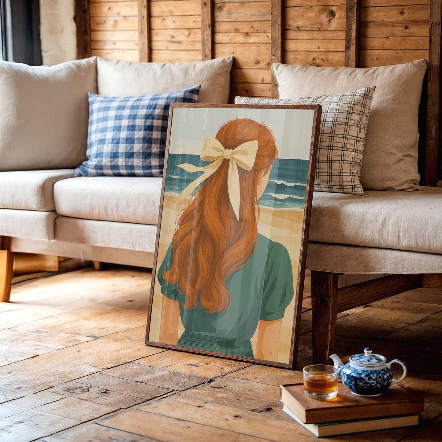 Copper Waves Meet Ocean Blue