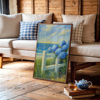 Coastal Blooms Beyond White Fence